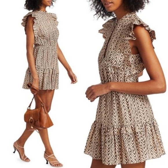 Joie Krystina Silk Blend Mini Dress Melon  Size Large‎ - Picture 1 of 12